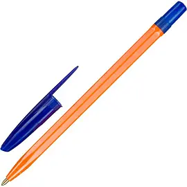 Ручка шариковая неавтоматическая Стамм 111 Orange синяя (толщина линии 1 мм)