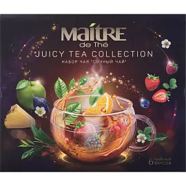 Чай Maitre ассорти с соком, ягодами и травами 30 пакетиков