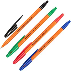 Набор шариковых ручек ErichKrause R-301 Orange Stick 4 цвета (толщина линии 0.35 мм)