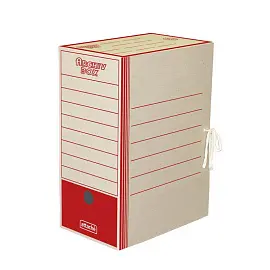 Короб архивный на 2-х завязках Attache 150 мм картон до 1500 листов красный