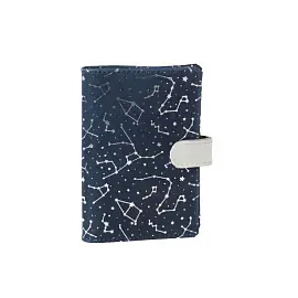 Обложка на паспорт Кожевенная Мануфактура Shine из натуральной кожи темно-синего цвета (Op0111005)