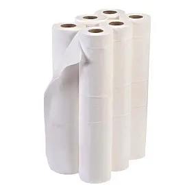 Простыни одноразовые бумажные 35x50 см белые (6 рулонов в упаковке)
