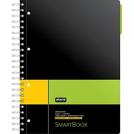 Бизнес-тетрадь Attache Selection Smartbook А4 120 листов желтая/зеленая в линейку на спирали (238х299 мм)