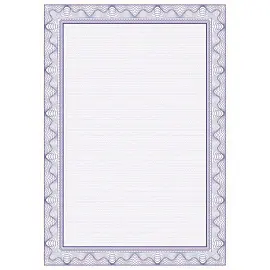 Сертификат-бумага А4 Attache фиолетовая с водяными знаками 100 г/кв.м (50 листов в упаковке)