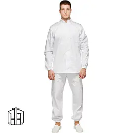 Куртка для пищевого производства у17-КУ мужская белая (размер 56-58, рост 182-188)