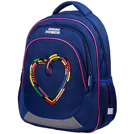 Рюкзак Berlingo Bliss "Colorful heart" 40*29*19см, 3 отделения, 2 кармана, анатомическая ЭВА спинка