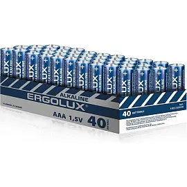 Батарейка AAA (мизинчиковая) Ergolux (40 штук в упаковке)