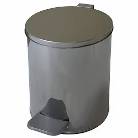 Ведро для мусора с педалью 7 л нержавеющая сталь (20х23 см)