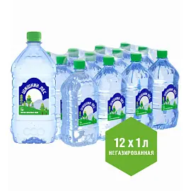 Вода питьевая Шишкин Лес негазированная 1 л (12 штук в упаковке)