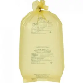 Пакет для мед.отходов кл.Б желтый 600х1000х13мкм, 100л, 500 шт/уп, ПТП Киль