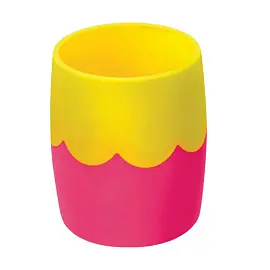 Подставка-органайзер (стакан для ручек), розово-желтая, непрозрачная, СН502