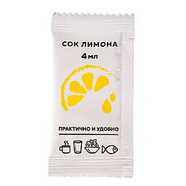 Лимонный сок Фабрикант порционный (100 пакетиков по 4 мл)