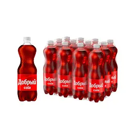 Напиток Добрый Cola газированный 1 л (12 штук в упаковке)