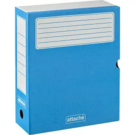 Короб архивный гофрокартон Attache 255x320x100 мм синий до 1000 листов (5 штук в упаковке)