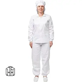 Куртка для пищевого производства у17-КУ женская белая (размер 48-50, рост 158-164)