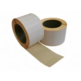 Термотрансферные этикетки 70х25 мм бумажные полуглянцевые (диаметр втулки 76 мм, 6 рулонов по 2000 этикеток)