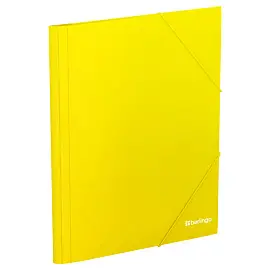 Папка на резинке Berlingo "Soft Touch" А4, 600мкм, желтая