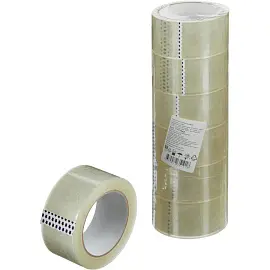 Клейкая лента упаковочная 48 мм х 45 м 40 мкм прозрачная (6 штук в упаковке)