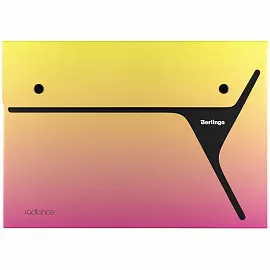 Папка-конверт на 2 кнопках Berlingo "xProject. Radiance" А4, 300мкм, желтый/розовый градиент