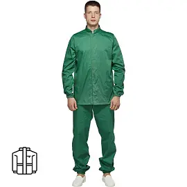 Куртка для пищевого производства у17-КУ мужская зеленая (размер 44-46, рост 170-176)
