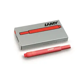 Картриджи чернильные для перьевой ручки Lamy T10 красные (5 штук в упаковке)