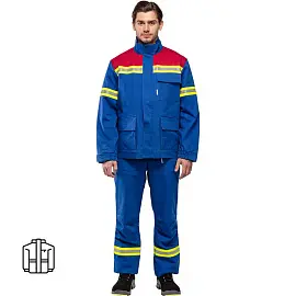 Куртка-накидка для защиты от электродуги Сл-2а мужская васильковая/красная (размер 56-58, рост 182-188)