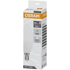 Лампа светодиодная Osram 7.5 Вт Е14 (В, 4000 К, 560 Лм, 220 В, 4058075671072)