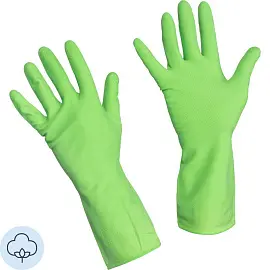 Перчатки резиновые латексные York Алоэ ароматизированные зеленые (размер 7, S, 092160)