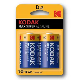 Батарейка D LR20 Kodak Max 2 штуки в упаковке