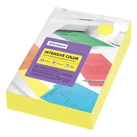 Бумага цветная OfficeSpace "Intensive Color", А4, 80г/м2, 500л., (желтый)