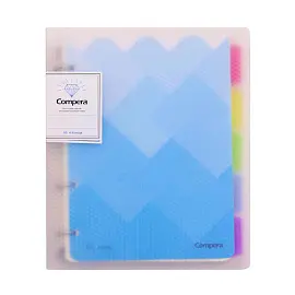Тетрадь на кольцах со сменным блоком Comix Compera Diamond А5 80 листов разноцветная в клетку
