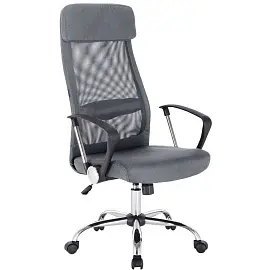 Кресло для руководителя Easy Chair 589 TC серое (сетка/ткань, металл)