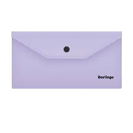 Папка-конверт на кнопке Berlingo "Instinct" С6, 180мкм, лаванда