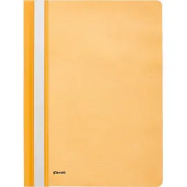 Скоросшиватель пластиковый Комус А4 до 100 листов оранжевый (толщина обложки 0.13/0.18 мм)