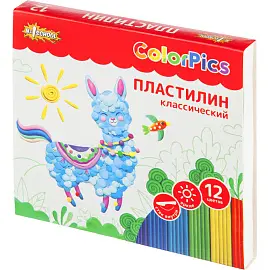 Пластилин №1 School ColorPics 12 цветов 240 г со стеком