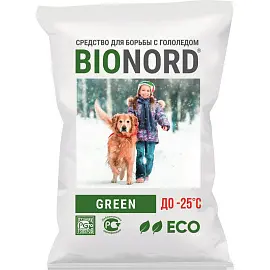 Реагент противогололедный Bionord Green гранулы до -25 С мешок 23 кг
