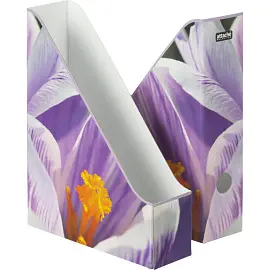 Лоток вертикальный для бумаг 75 мм Attache Selection Сrocus картонный фиолетовый (2 штуки в упаковке)