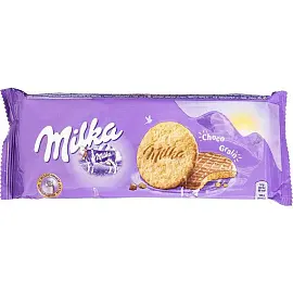 Печенье сдобное Milka с овсяными хлопьями и молочным шоколадом 126 г