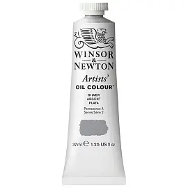 Краска масляная профессиональная Winsor&Newton "Artists Oil", 37мл, серебряный