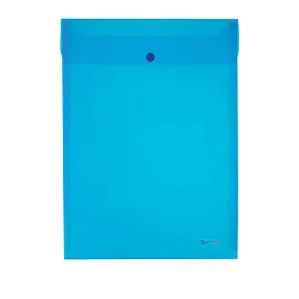 Папка-конверт на кнопке Berlingo, А4, 180мкм, вертикальная, синяя