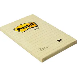 Стикеры Post-it Original 102x152 мм пастельные желтые в линейку (1 блок на 100 листов)