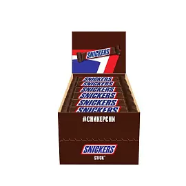 Шоколадные батончики Snickers Stick (32 штуки по 20 г)