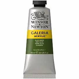 Краска акриловая художественная Winsor&Newton "Galeria", 60мл, туба, зеленый оливковый