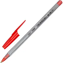 Ручка шариковая неавтоматическая Deli Think красная (толщина линии 0.7 мм)