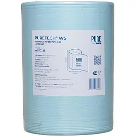 Протирочная бумага Puretech W550325 W1 голубая (500 листов в упаковке)