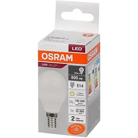 Лампа светодиодная Osram 10 Вт Е14 (Р, 3000 К, 800 Лм, 220 В, 4058075579712)