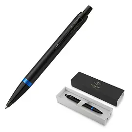 Ручка шариковая Parker IM Professionals Marine Blue BT цвет чернил синий цвет корпуса черный (артикул производителя 2172941)