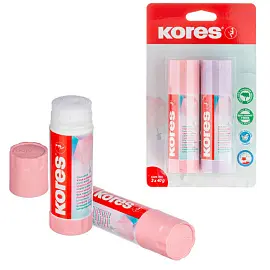 Клей-карандаш Kores Pastel 40 г (2 штуки в упаковке, производство Чехия)