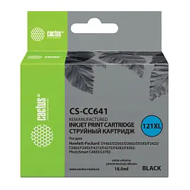 Картридж струйный CACTUS (CS-CC641) для HP Deskjet D2500/2530/F4200, черный