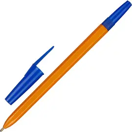 Ручка шариковая неавтоматическая Школьная синяя (толщина линии 0.7 мм)